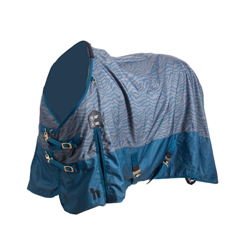 HORZE Nevada 600D Lightweight Waterproof Summer Horse Turnout Sheet - Legion Blue - 78 in
