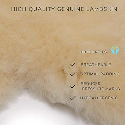 Werner Christ Horse Contour Girth Dressage Anthracite, Made of Real Sheepskin in Black Natural, Size 60cm - color: Black Natural, size: 60cm