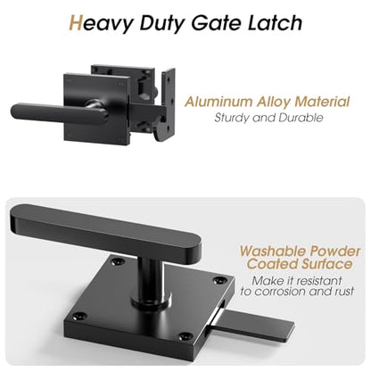 Double Side Gate Latch, Left Inswing Gate Latch for Wooden Fence - size: GL01