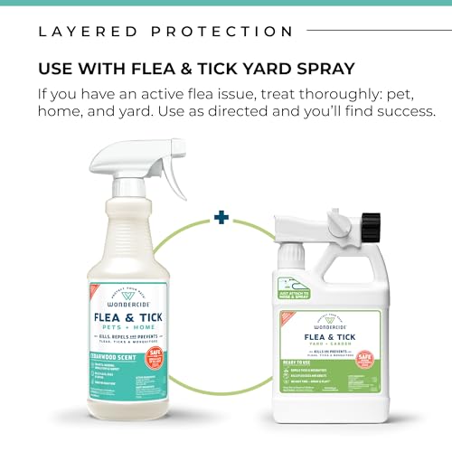 Wondercide Cedar Flea & Tick Spray for Pets Plus Home with Natural Essential Oils 16 fl. oz. (Pack of 2) - color: Cedarwood, size: 16 OZ (Pack of 2)
