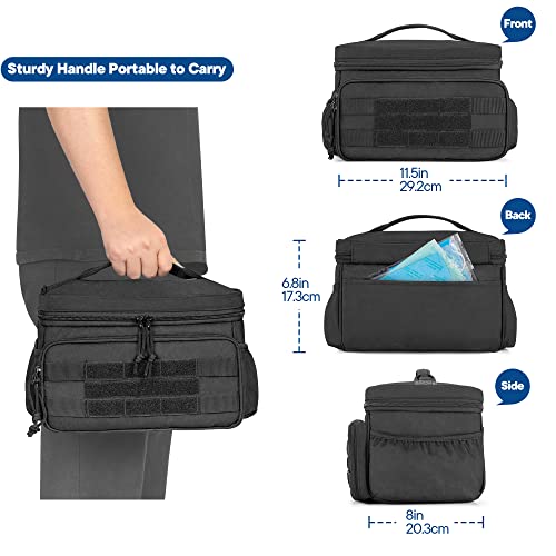 Damero Small Medicine Storage Bag Empty, Family First Aid Box with Divider | Emergency Trauma Kit Organizer Bag First Aid Bag, Multi-Pockets for Medical Supplies, for Hiking, Camping and Home, Bag Only