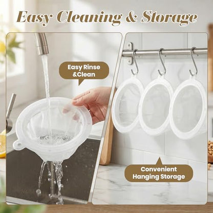 WMKGG 4PCS Food Filter Strainer, 5 Inch Nylon Plastic Strainer - size: Strainer