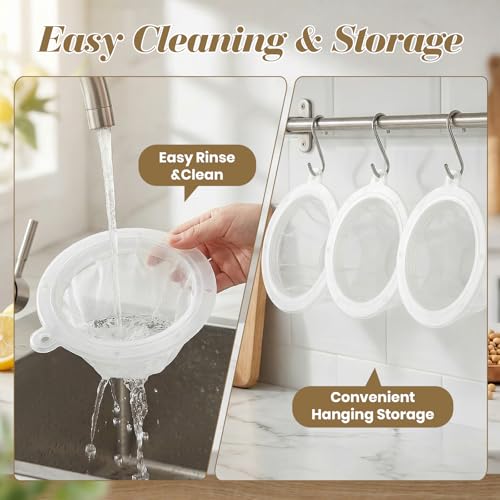 WMKGG 4PCS Food Filter Strainer, 5 Inch Nylon Plastic Strainer - size: Strainer