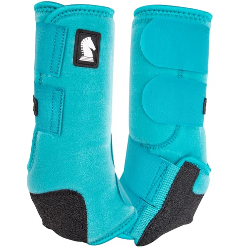 Classic Equine Legacy2 Support Boots, Hind (Aqua, Medium)