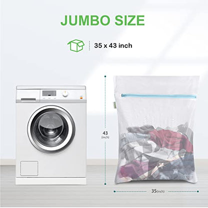 OTraki Large Mesh Washing Bag 43 x 35 Inch XXL Mesh Laundry Bag, Blue - size: 43 x 35 inch