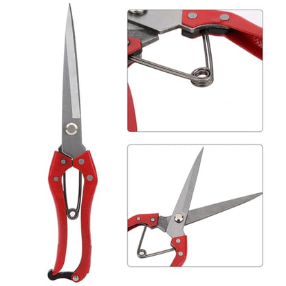 Multifunctional Hand Shears, Heavy Duty Iron Steel Wool Shears for Sheep Goat Leather Grass, with Non Slip Handle, for Veterinary Kitchen Farm Use