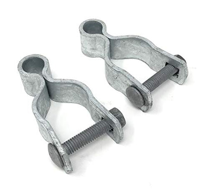 Pressed Steel Chain Link Fence Frame Hinge w/Bolt - (2 Sets Pack) (1-3/8") - size: 1-3/8 Inch