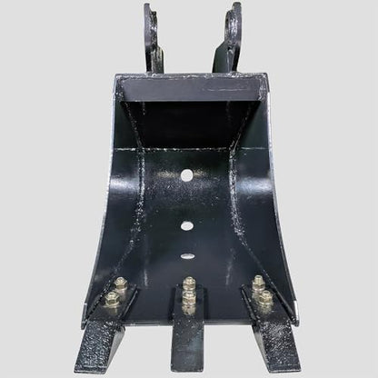 Titan Attachments Fronthoe Bucket Fits Mini Skid Steer Fronthoe Backhoe Excavator, Bolt-on Forged Carbon Steel Teeth, Drainage Holes - size: Bucket Size: 12"