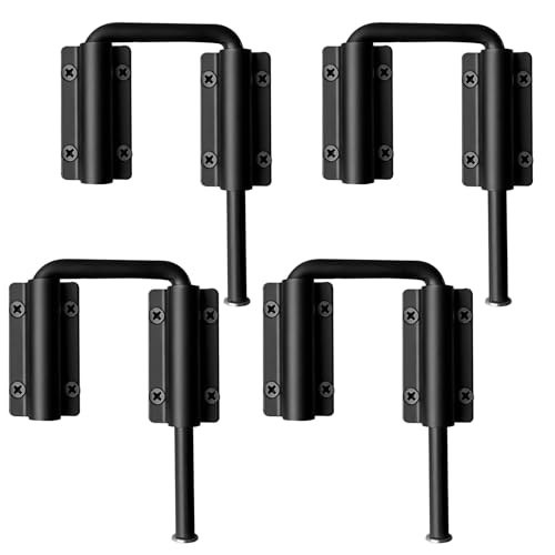Patio Sliding Door Loop,2.36in 90/180 Degree Sliding Glass Door Latch，Security for Screen Door,Rv Sliding Door Latch,Barn Door Lock Latch,Security to Enhance Home Safety (Black 4 pcs) - color: black 4 pcs