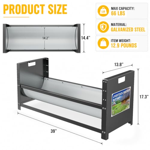 Portable Livestock Feeder 15 Gallons Capacity