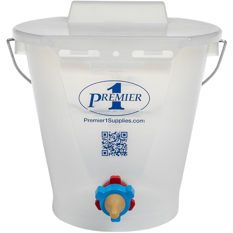 Premier 1 Lamb 'N' Goat Kid Prima Orphan Feeding Bucket – 2 Gal, Round - size: 2 Gallon Round - 1 Hole