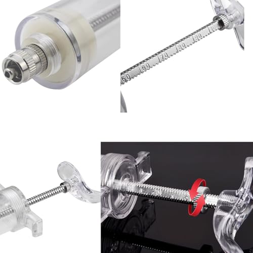 20ML Syringe with Drench Nozzle, Adjustable Dosage Detachable Drench Livestock Birds Feeding Syringe Gun for Cats Dogs Kitten Puppy Bunny Small Animals Newborn Pet Feeder Nursing Supplies (S-20ML) - size: S-20ML