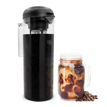 VINCI Cold Brew 360 Dual-Filter Iced Coffee Maker, 47 oz Pitcher - size: 1.4 Liters - Plastic Pitcher