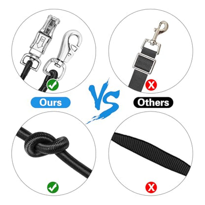 2 Pack Bungee Horse Trailer Ties, 36 Inch Long - color: Black