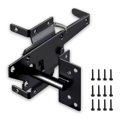 Heavy Duty Self Lock Double Fence Gate Latch for Outdoor Wooden and PVC Gate Locks Gate Hardware