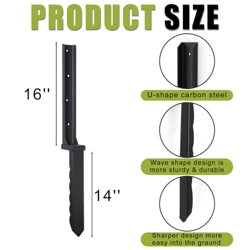 8 Pcs 30" Fence Post Repair Kit for Fix 4x4|6x6 Fence Post - size: 8 Pcs