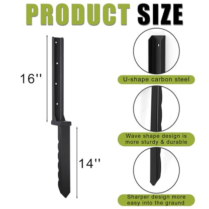8 Pcs 30" Fence Post Repair Kit for Fix 4x4|6x6 Fence Post - size: 8 Pcs
