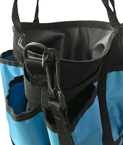 Majestic Ally horse Grooming Organizer Tote Bag - color: Hurricane Blue