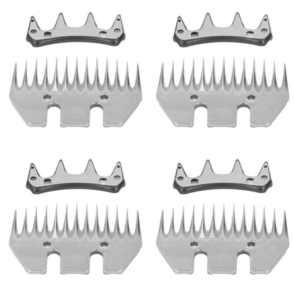 4 Sets Electric 13 Tooth Straight Sheep Shears Blade for Wool Cutter and Goat Clipper Replacement Part for Sheep with Sparse Wool