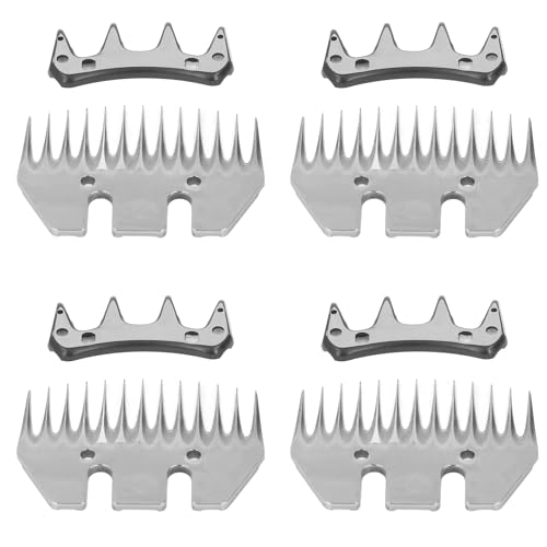 4 Sets Electric 13 Tooth Straight Sheep Shears Blade for Wool Cutter and Goat Clipper Replacement Part for Sheep with Sparse Wool