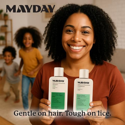 MAYDAY Daily Lice Routine, 3.4oz Shampoo & Conditioner, Sandalwood & Mint - style: Daily Bundle - Travel