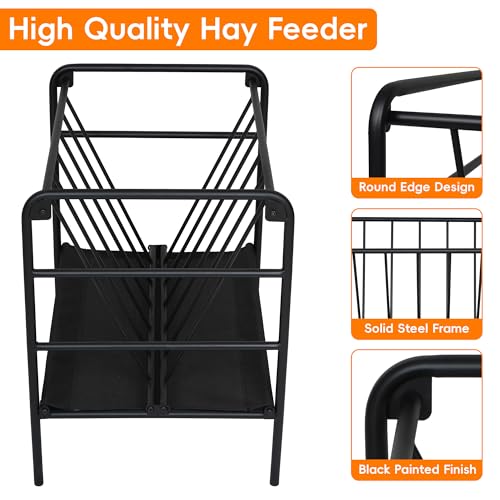 Hay Feeder, 35 Gallon Heavy-Duty Pasture Feeder