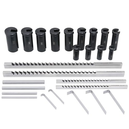 Accusize Industrial Tools No.70 Metric Hss Keyway Broach Set, 4 mm, 5 mm, 6 mm and 8 mm Keyway Size, Style B and C, 5100-0070