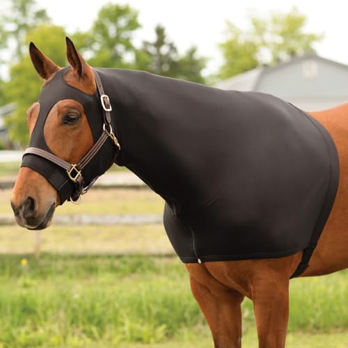 UltraFlex Fleece Lined Lycra Zipper Horse Slicker Hood | Cozy, Flexible Protection for Cool Weather | Full-Zip Design for Easy On/Off