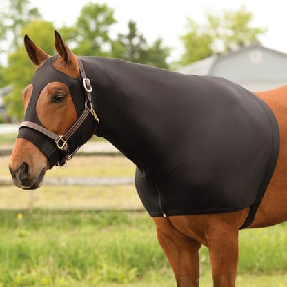 UltraFlex Fleece Lined Lycra Zipper Horse Slicker Hood | Cozy, Flexible Protection for Cool Weather | Full-Zip Design for Easy On/Off