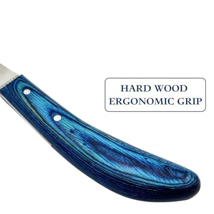 Right-Handed Hoof Knife – Curved Stainless Steel Blade, Ergonomic Non-Slip Handle – Professional Farrier Tool for Horse, Cow & Livestock Hoof Care