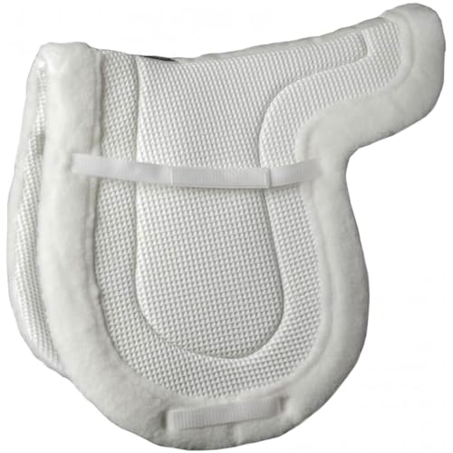 Ovation Airflow Hunter Soft Breathable Durable All-Purpose Saddle Pad - color: White, size: 17 in - 17.5"