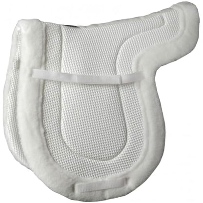 Ovation Airflow Hunter Soft Breathable Durable All-Purpose Saddle Pad - color: White, size: 16 in - 16.5"