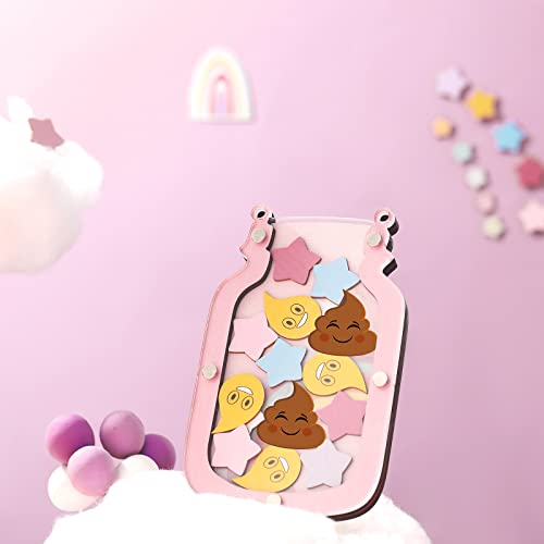 Qunclay Potty Training Jar with Stars for Toddlers,Vivid Style - style: Vivid Style