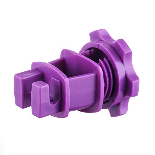 25-Pack Screw-Tight Electric Fence Round Post Insulator, Purple - color: Purple