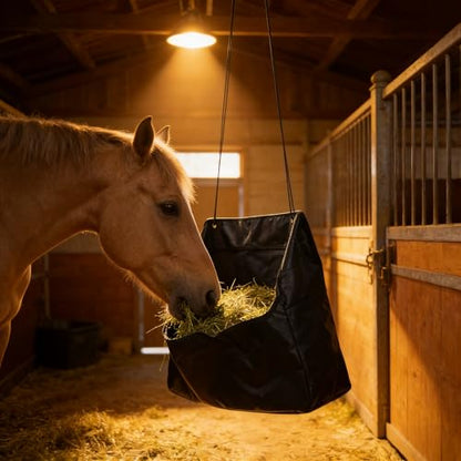 Horse Feed Bag Slow Feeder Hay Bag with Clear Window