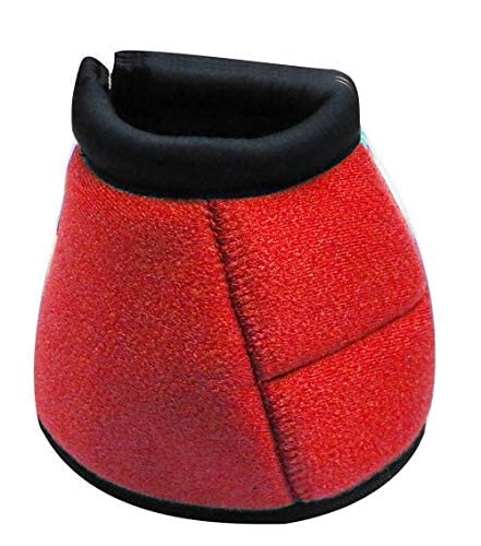 Showman Elite Equine Bell Boots - color: Red, size: Medium