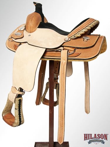 HILASON Tan Western Saddle Hand Tooled Leather Roping