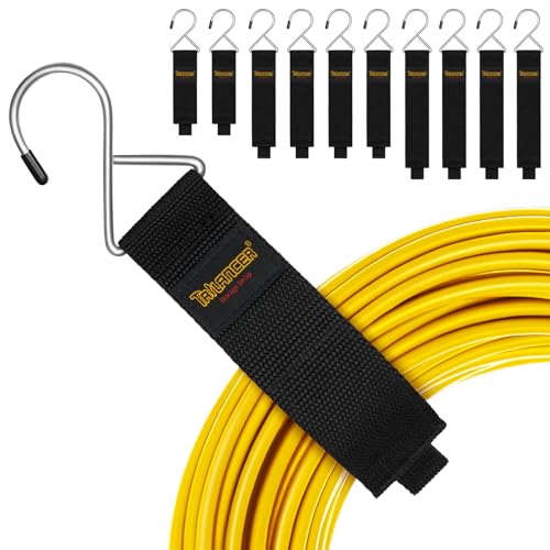 Trilancer Heavy Duty Storage Straps, Cord Organizer and Hanger (10-Pack) - size: 2S/4M/4L