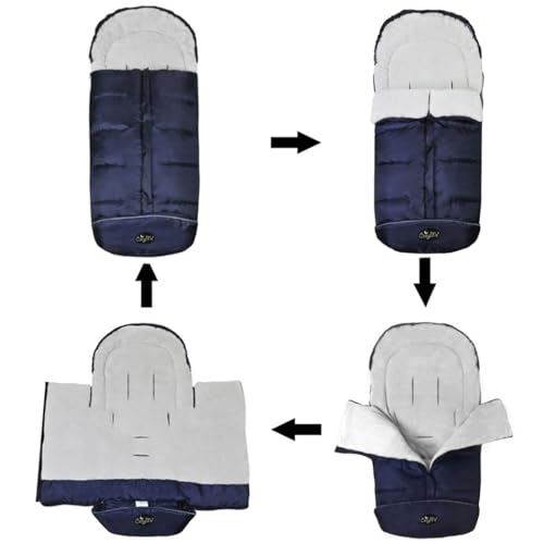 CozyMe Stroller Footmuff, Insulated Stroller Blanket Evelution for Winter Baby, Universal Waterproof Winter Bunting Bag, Cozy Universal Travel Gear Stroller Sleeping Bag Fit for 6M-4T - color: Navy