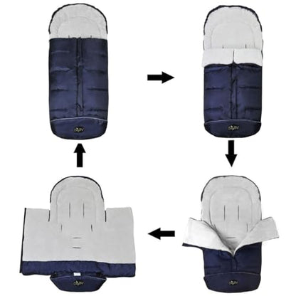 CozyMe Stroller Footmuff, Insulated Stroller Blanket Evelution for Winter Baby, Universal Waterproof Winter Bunting Bag, Cozy Universal Travel Gear Stroller Sleeping Bag Fit for 6M-4T - color: Navy