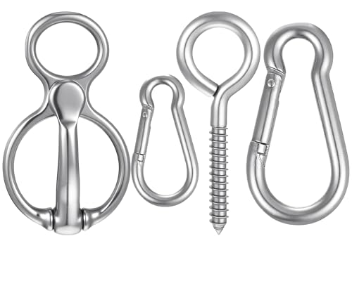 Heavy Duty Horse Tie Ring - Quick Release Safety Buckle for Horse Stalls & Trailers | Rustproof Steel Equestrian Tack