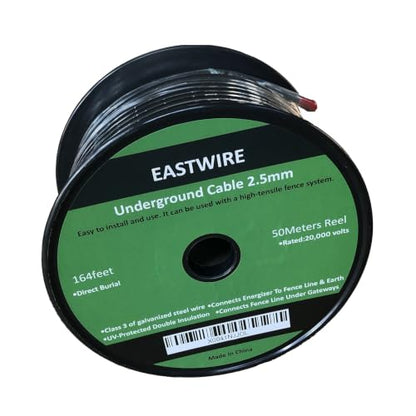 2.5mm 164ft Electric Fence Double Insulated Wire Underground - size: 50meters/164ft, style: 2.5mm