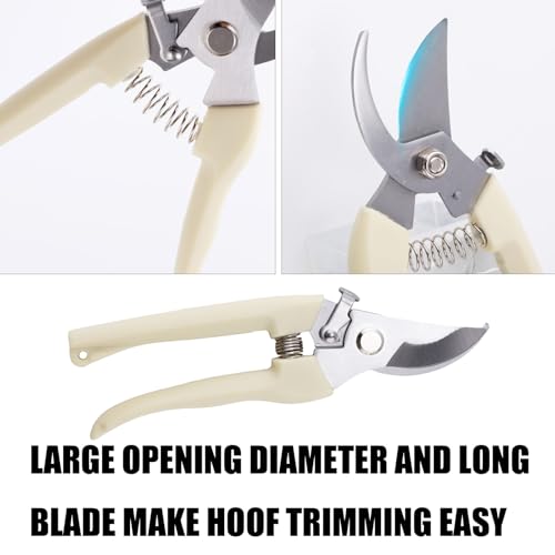 Goat Hoof Trimmers, Stainless Steel Goat Toe Trimming Tool with Spring Hoof Shears Sheep Nail Clippers for Sheep Pigs Horses Livestock Nail Scissors and Garden Potted Plant Pruning
