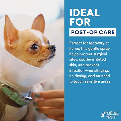SkinSmart Antimicrobial Wound Care for Pets, Hypochlorous Acid Spray, 8 oz