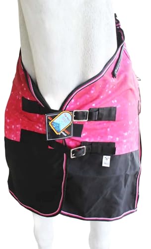 Challenger 1200D Turnout Lightweight Rain Horse Winter Blanket Sheet 3B105 - color: Pink Glitter, size: 76 inches