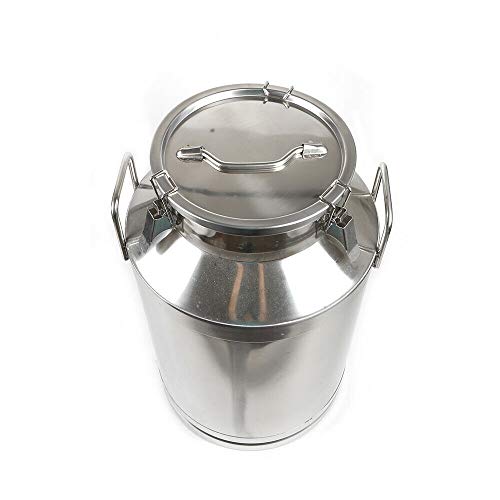 Stainless Steel Milk Can Wine Pail Bucket Jug Keg Oil Barrel Tea 10-60L Option (60L) - size: 60L