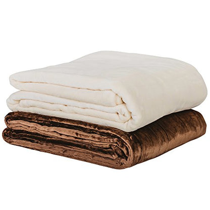 EARTHLITE Premium Fleece Blanket – Extra Soft Brushed Micro-Fleece, Reversible, Machine-Washable, Massage Table Blanket/Bed Blanket (60" x 90") - color: Cream
