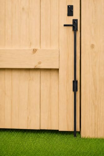 24" Heavy Duty Cane Bolt Gate Drop Rod Extra Thick Ground Latch 1 Pack - color: 24 Inch