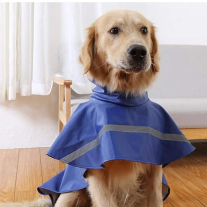 NACOCO Large Dog Raincoat Adjustable Pet Water Proof Clothes Lightweight Rain Jacket Poncho Hoodies with Strip Reflective (M, Blue) - color: Blue, size: Medium (Pack of 1)