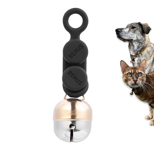 Beau's Bells V2 | Cat & Dog Collar Bells with New Quick Loop Easy Release Clip | Handmade Copper | Track Your Pet | Protect Wildlife - size: Medium